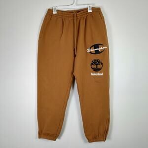 Champion x Timberland brown athleisure casual fleece sweatpants mens XL